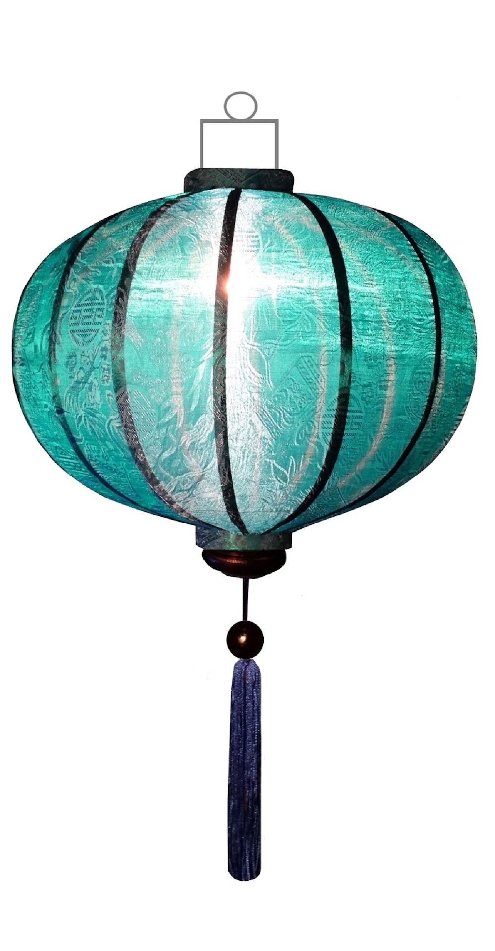 De sfeer van een lampion handgemaakte blauwe lampionnen