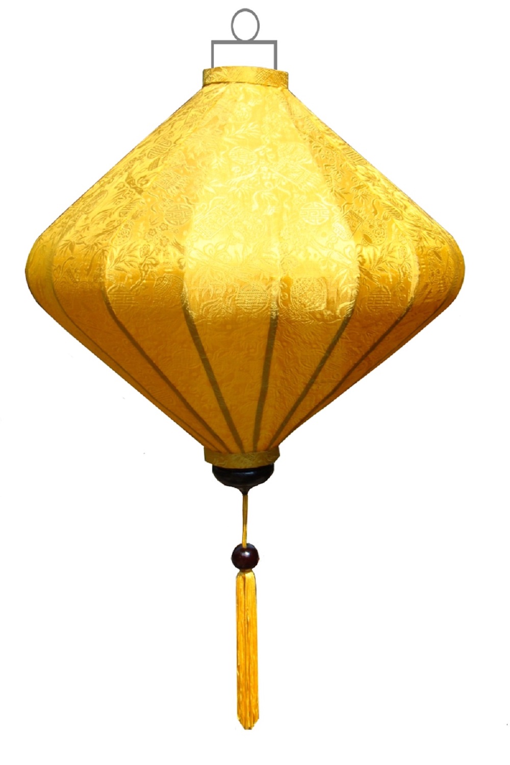 De sfeer van een lampion handgemaakte gele lampion