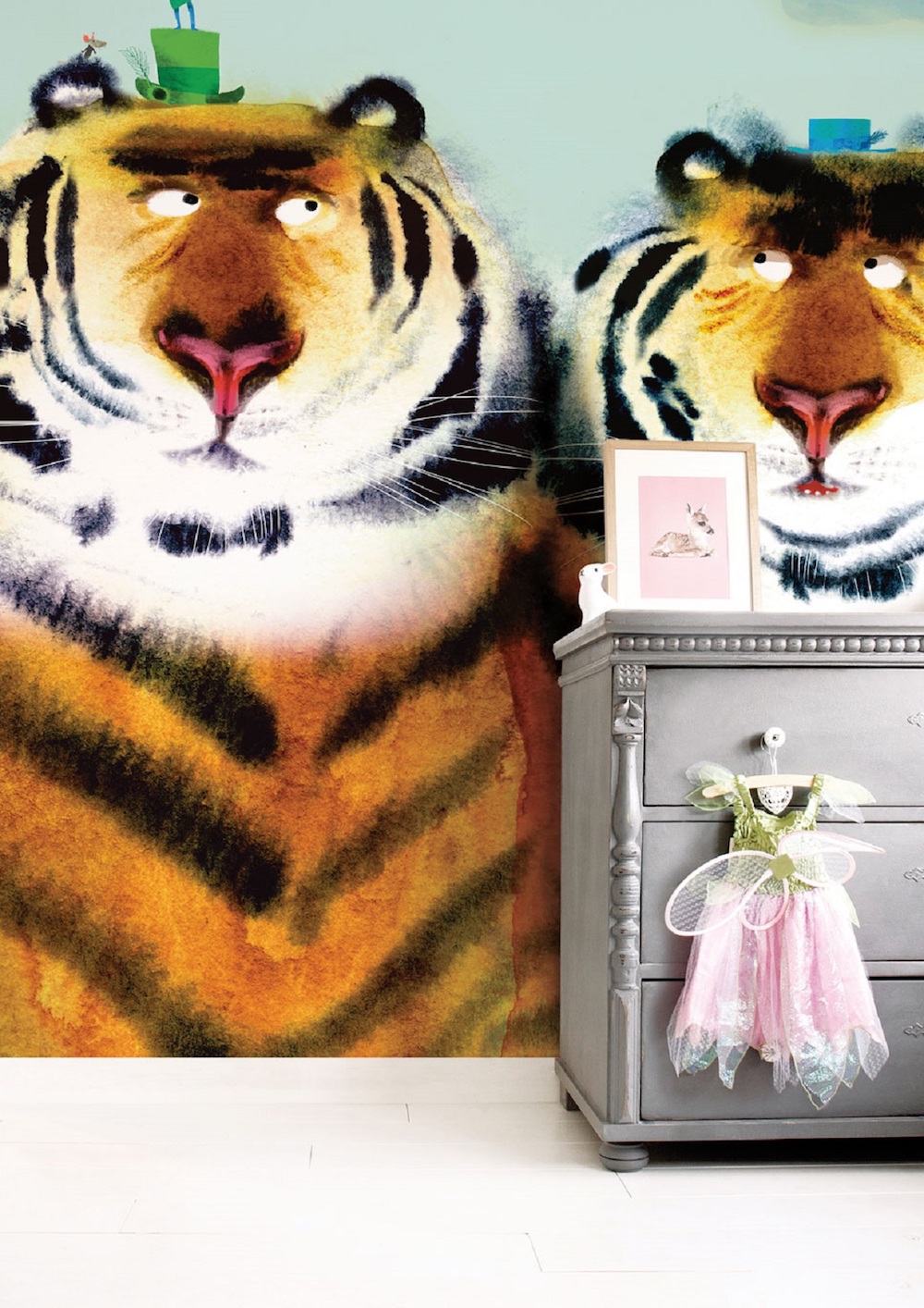 Styling ID Tips en Trends Prentenboeken als inspiratie voor dierlijk behang tijgers