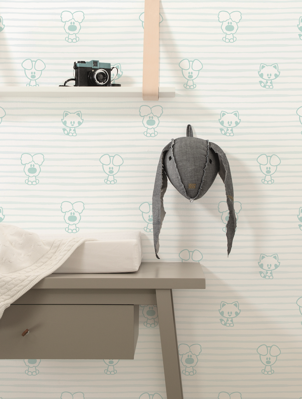 Styling ID Tips en Trends Vrolijke muren met Woezel & Pip Babybehang Stripes mint